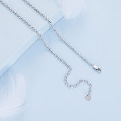 Silver Bead Ball Chain Necklace