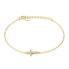 Gold Cross Bracelet