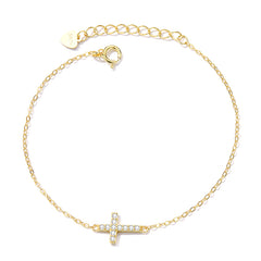 Gold Cross Bracelet