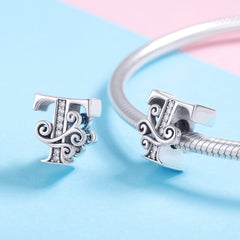 Fancy Letter T Charm - Lullaboo