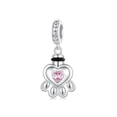 Paw Print Memorial Dangle Charm
