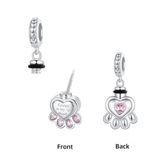 Paw Print Memorial Dangle Charm