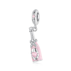 Pink Champagne Dangle Charm