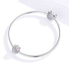 CZ Butterfly Flower Charm