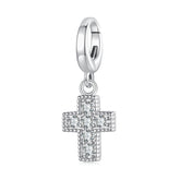 Silver Cross Dangle Charm