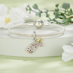 Champagne Bottle Dangle Charm