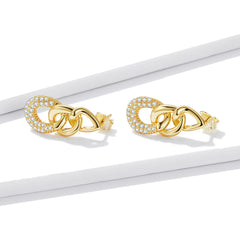 Gold Triple Drop Earrings