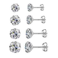CZ Silver Stud Earrings