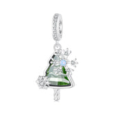 Christmas Tree With Snowflakes Dangle Charm