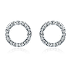 Petite Circle CZ Stud Earrings