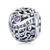 February birthstone pandora charm