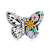 Floral Butterfly Charm
