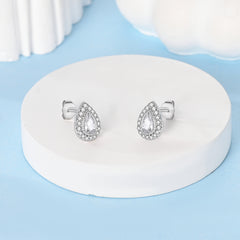Tear Drop CZ Studs