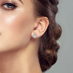 Tear Drop CZ Studs