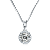 Round Moissanite Pendant Necklace