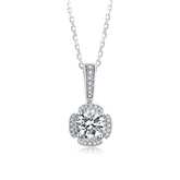Flower Moissanite Pendant Necklace