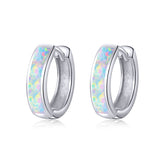 Opal Hoop Earrings