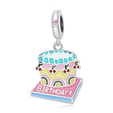Colourful Birthday Cake Dangle Charm