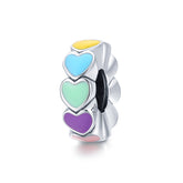 colourful heart pandora charm NZ | Lullaboo