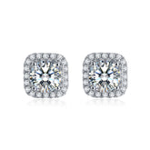 Cushion Moissanite Stud Earrings