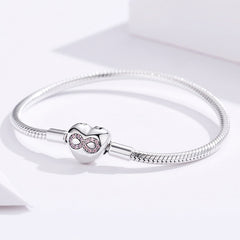 Heart Infinity Snake Chain Bracelet - Lullaboo
