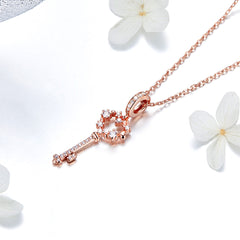 Rose Gold Key Dangle Charm