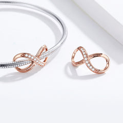 Infinity Family Rose Gold Charm - Lullaboo