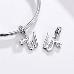 Letter W Pendant Charm - Lullaboo