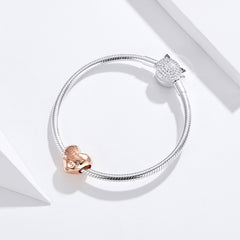 Forever & Always Rose Gold Heart Charm - Lullaboo