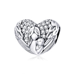Angel & Baby Heart Charm