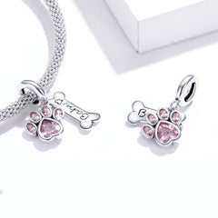 Pink Paw Baby Bone Charm - Lullaboo