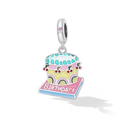Colourful Birthday Cake Dangle Charm