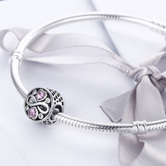 Pink Heart Infinity Charm - Lullaboo