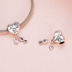 Paw Print Forever in Heart Charm - Lullaboo
