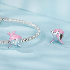 Pink Whale Charm