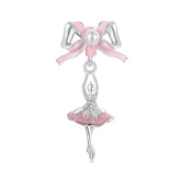 Pink Ballerina Dangle Charm
