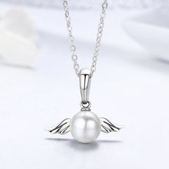 Pearl Angel Wings Charm
