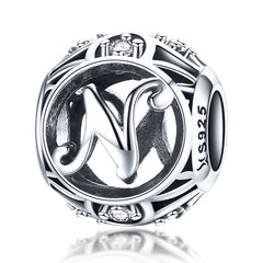 Letter N Pandora Charm NZ | Lullaboo