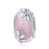 Pink Daisy Glass Bead