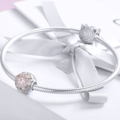 Rose Gold Blooming Flower Charm - Lullaboo