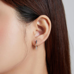 Silver Star Hoop Earrings - Lullaboo