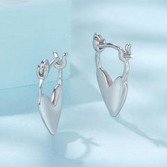 Heart Ear Buckle Earrings