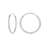 Carved Floral Hoop Earrings