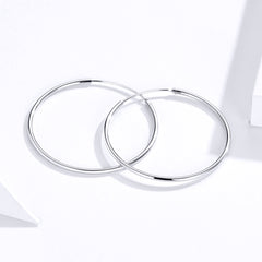 Simple Silver Hoop Earrings