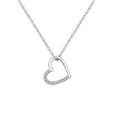 Cubic Zirconia Heart Pendant Necklace