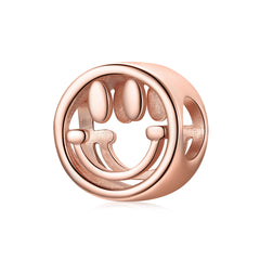 Rose Gold Smiley Face Charm