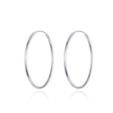Simple Silver Hoop Earrings