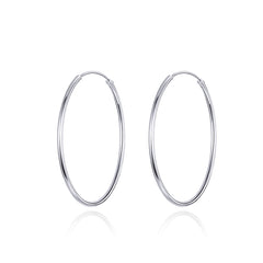 Simple Silver Hoop Earrings