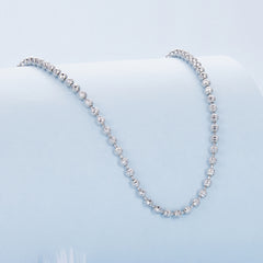 Silver Bead Ball Chain Necklace