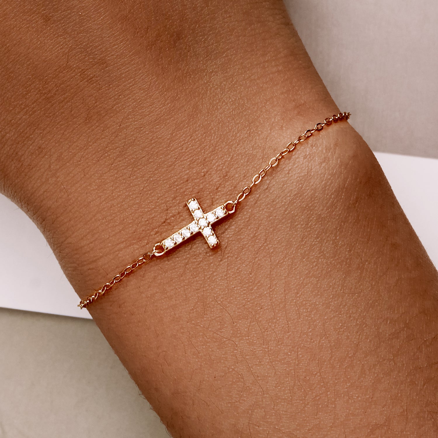 Gold Cross Bracelet